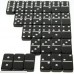Dominoes Jumbo BLACK with White Pips Double Six Set of 28 dominoes B00J3U6RIM